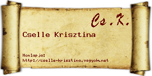 Cselle Krisztina névjegykártya